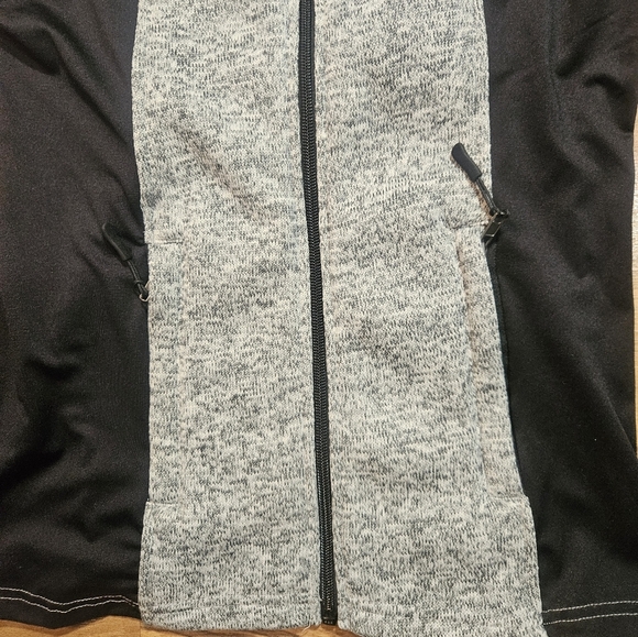 Powder River Outfitters Vest Mens Medium Gray Knit Fleece Lined Stretch - Picture 3 of 9